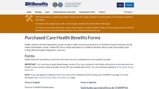 Purchased Care Health Benefits - VA/DoD eBenefits