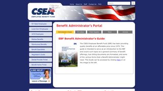 Benefits Administrator's Portal : CSEA EBF