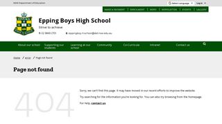 Improving Access To Information on the School Website - Epping Boys ...