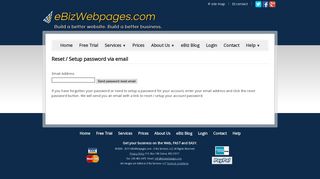Forgot Password? - eBizWebpages.com
