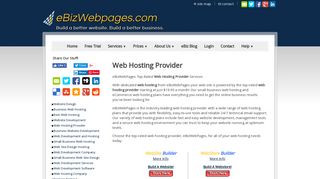 Web Hosting Provider - eBizWebpages.com