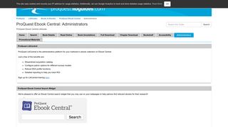 Administrators - ProQuest Ebook Central - LibGuides at ProQuest