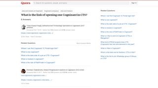 What is the link of opening one Cognizant in CTS? - Quora