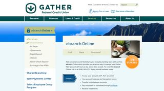 ebranch Online - Gather Federal Credit Union