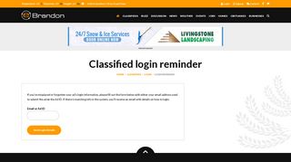Classified login reminder | eBrandon