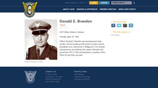 Donald E. Brandon - California Association of Highway Patrolmen