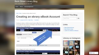 Creating an ebrary eBook Account | Bank Street Library Blog