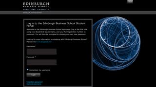 EBS Student Portal - Edinburgh Business School