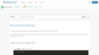 Ebs payment gateway - Ready Bytes Software Labs