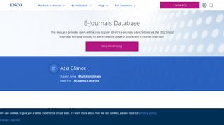 E-Journals Database | EBSCO