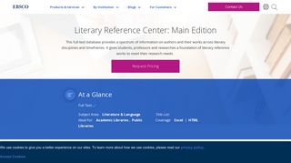 Literary Reference Center: Main Edition | EBSCO