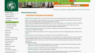 EBSCOhost Research Databases- Michael Schwartz Library, CSU