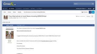 Free Alternatives to Lexis Nexis including EBSCOHost - Help Me ...