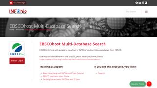 EBSCOhost Multi-Database Search - INFOhio