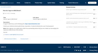 How do I log in to EBSCOhost? - Help