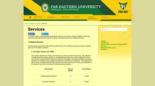 Services | Far Eastern University