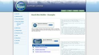 Examples - EBSCOhost Integration Toolkit Support Center