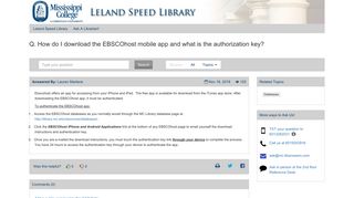 How do I download the EBSCOhost mobile app and what is the ...