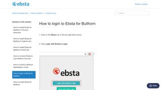 How to login to Ebsta for Bullhorn – Ebsta Knowledge Base