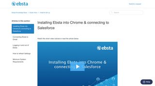 Installing Ebsta into Chrome & connecting to Salesforce – Ebsta ...