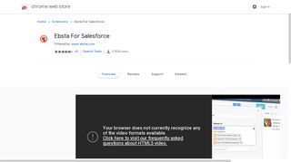 Ebsta For Salesforce - Google Chrome