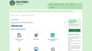 How to Check your Food Stamp Balance - FoodStamps.org