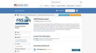 SNAP Retail Locator - Data.gov
