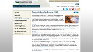 Electronic Benefits Transfer (EBT) | Food and Nutrition Service