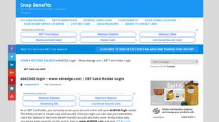 ebtEDGE login - www.ebtedge.com | EBT Card Holder Login