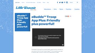 eBudde™ Troop App Plus: Friendly plus powerful! | Little Brownie ...