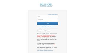 eBuilder Accelerator - Login
