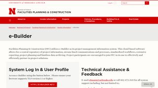 e-Builder | Facilities Planning & Construction | Nebraska