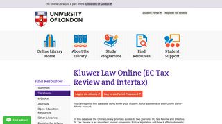 Kluwer Law Online (EC Tax Review and Intertax) | The Online Library