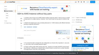 SSH to AWS Instance without key pairs - Stack Overflow