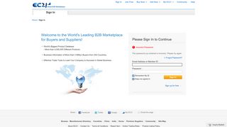 Sign-in :: EC21, Global B2B Marketplace - Connecting Buyers with ...