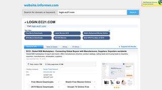 login.ec21.com at WI. EC21, Global B2B Marketplace - Connecting ...