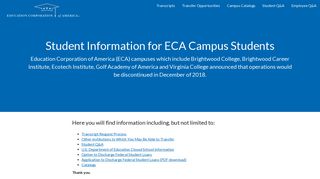 Education Corporation of America (ECA)