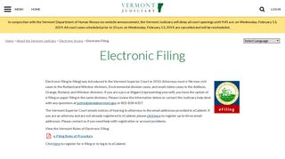 Electronic Filing | Vermont Judiciary