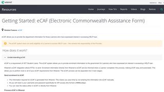 Getting Started: eCAF (Electronic Commonwealth Assistance Form ...