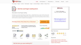 Ecaf Login Reading - Fill Online, Printable, Fillable, Blank | PDFfiller