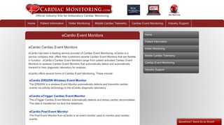 eCardio Event Monitors - CardiacMonitoring.com