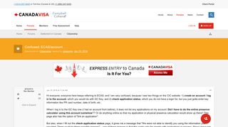 Confused: ECAS/account - Canadavisa.com