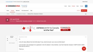 CIC and ECAS - Canadavisa.com