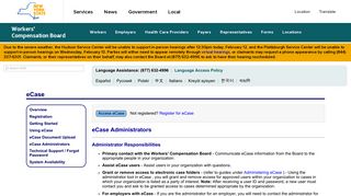 eCase Administrators - Workers' Compensation Board