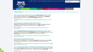 Search Results for : TRAK log in - NHS Lothian