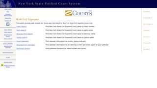 WebCivil Supreme - Unified Court System