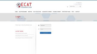 Ecat | Login - ECAT Foundation