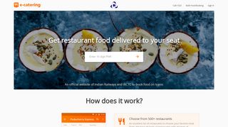eCatering IRCTC: Order Food on Train Online, Food and Meal on ...