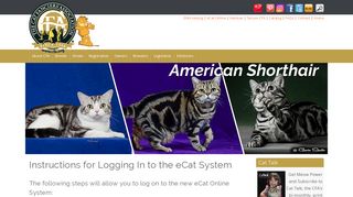 E-Cat Login Instructions - The Cat Fanciers' Association