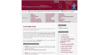 Knowledge Base - The Ecclesbourne School Online